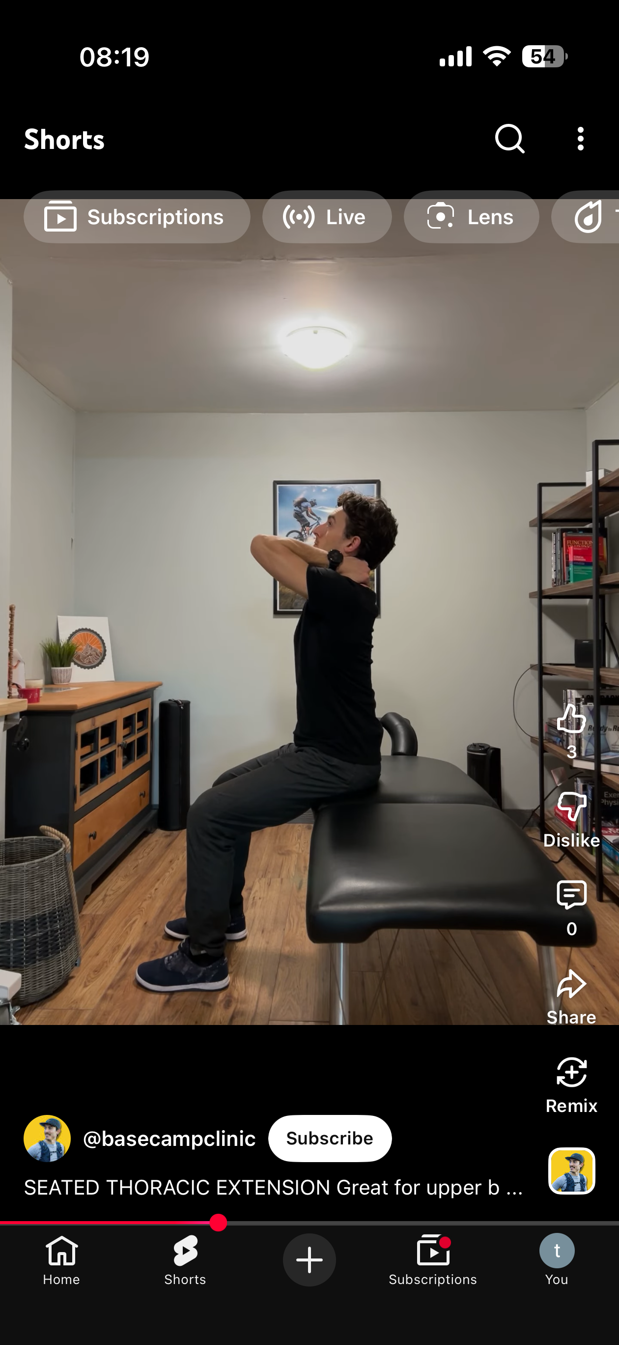 Arch back and extend