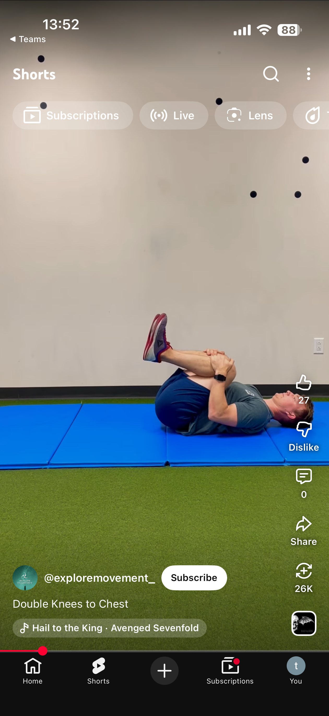 Pull both knees to chest