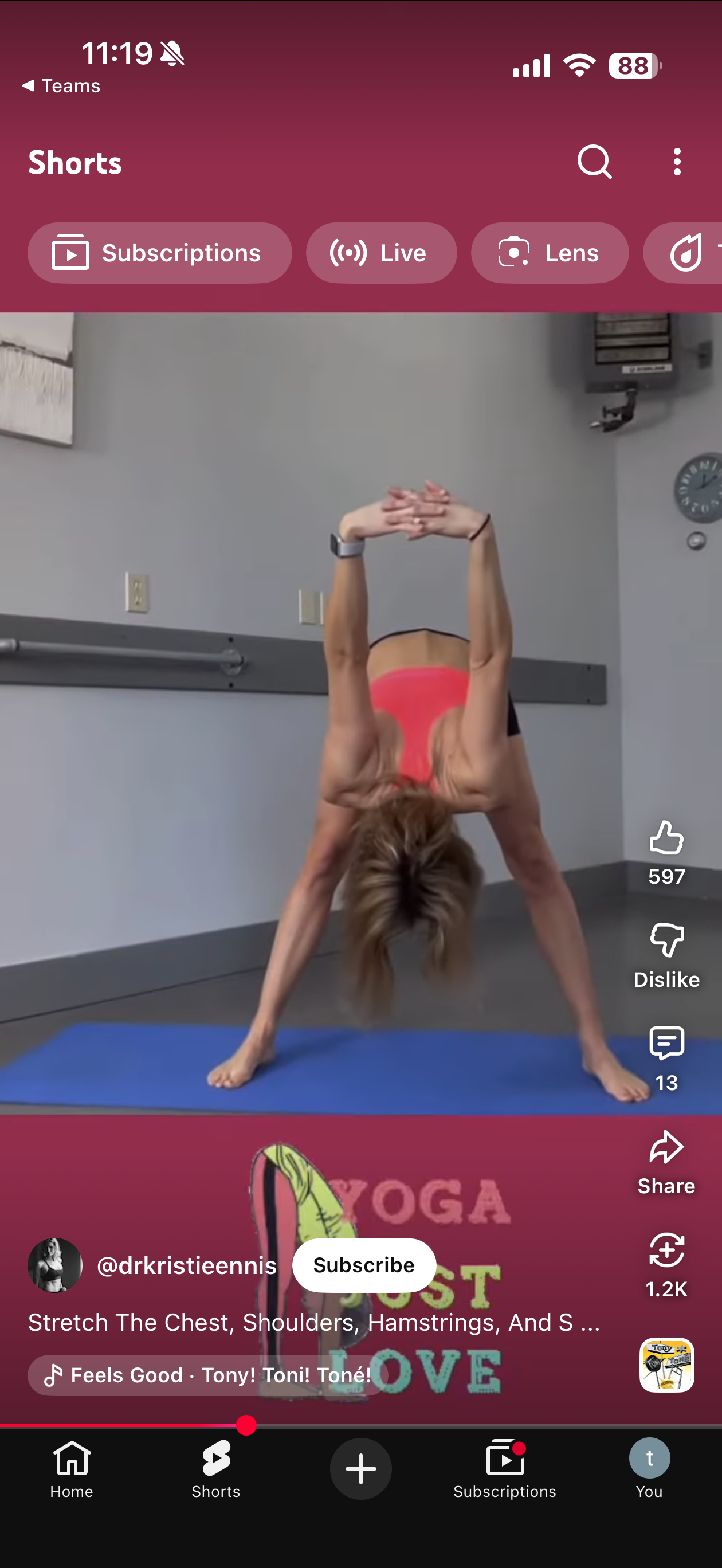 Forward Fold & Chest Stretch