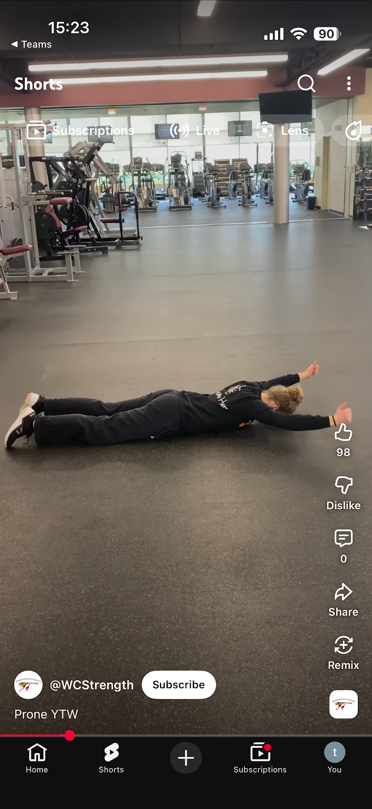 LOWER ARMS FROM Y POSITION