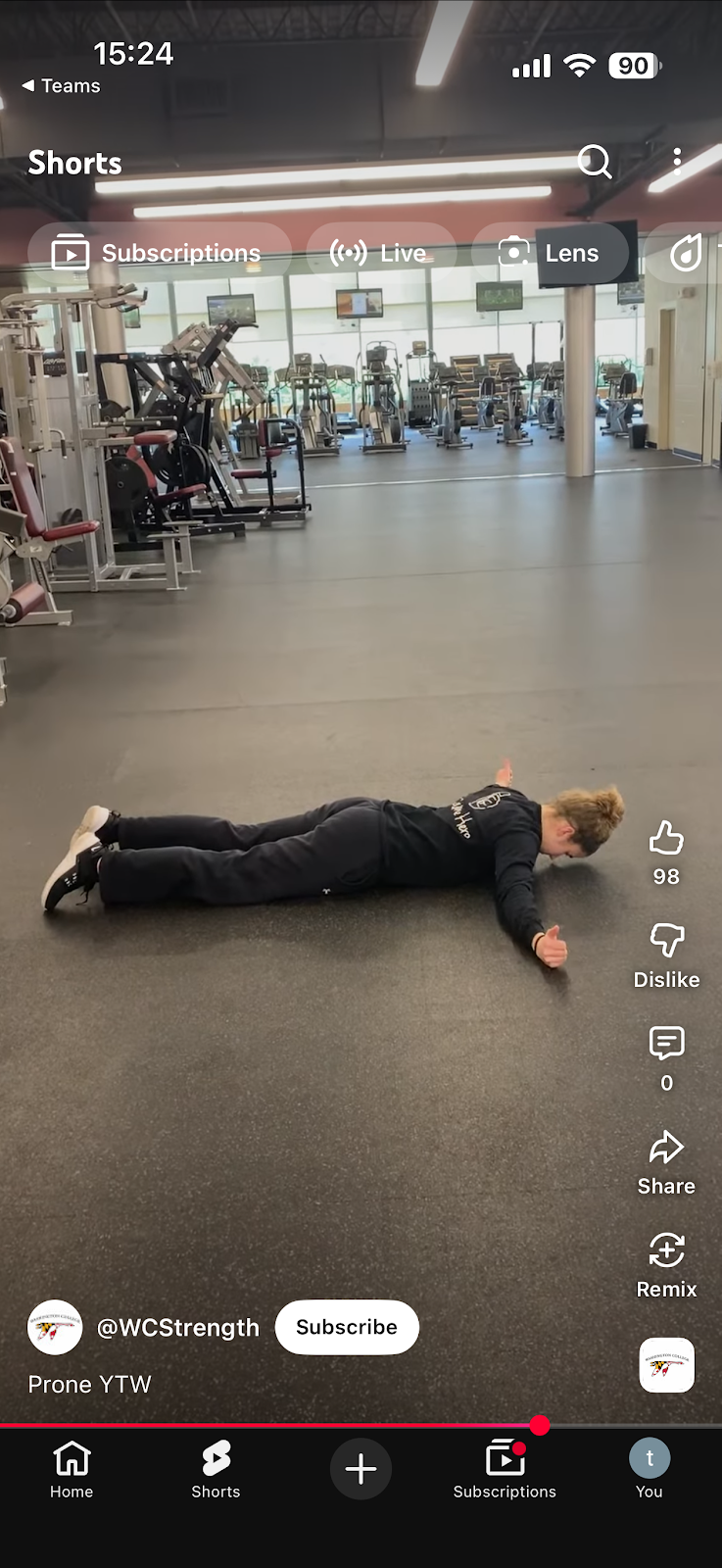 LOWER ARMS FROM T POSITION
