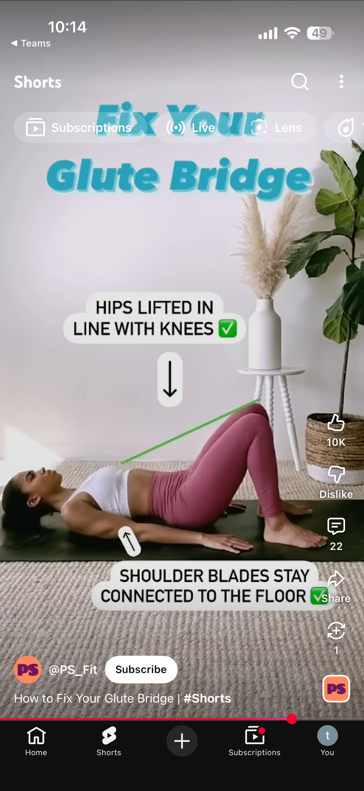 Lie on back, knees bent