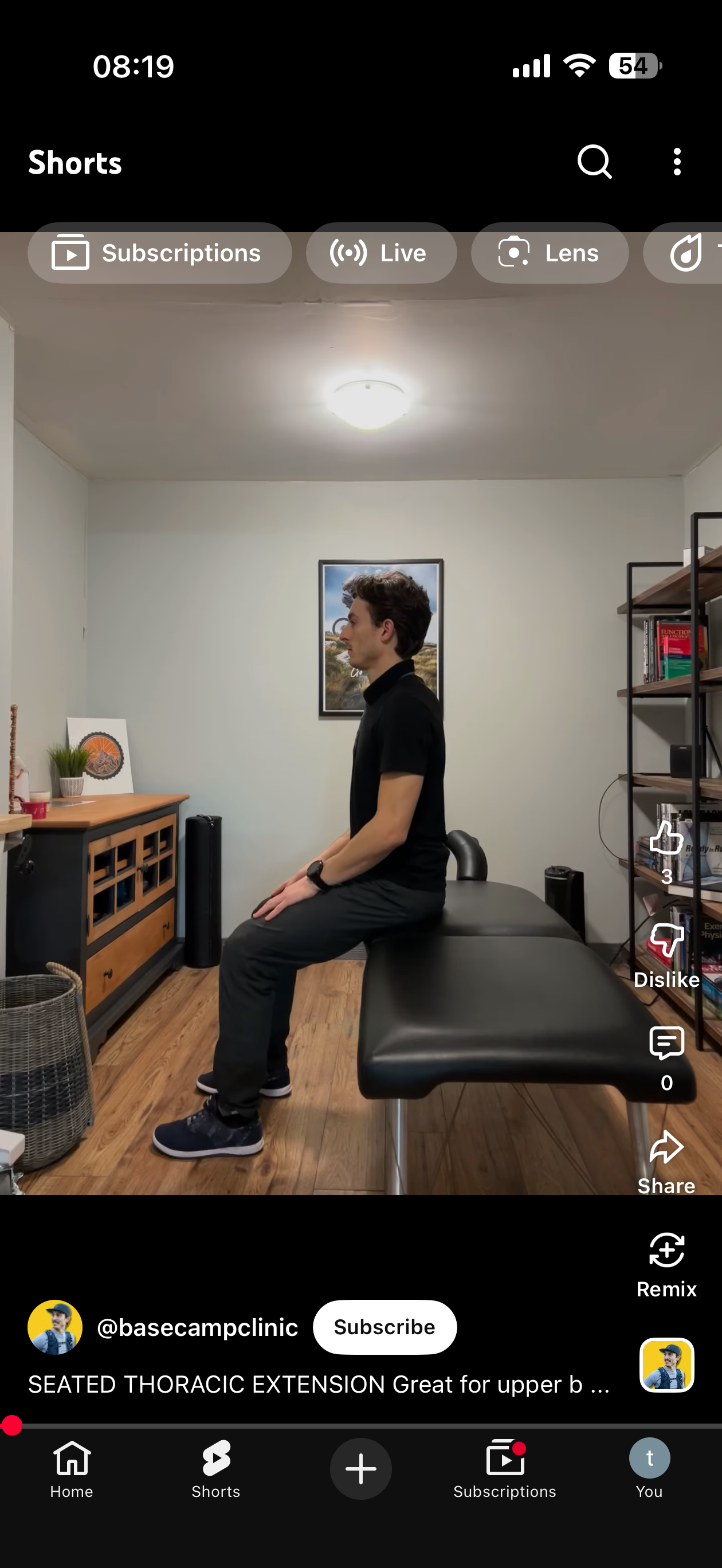 Sit upright, hands behind head