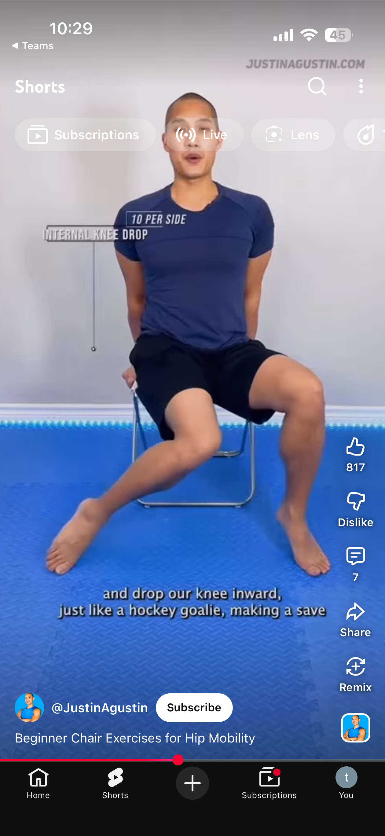 Right Leg Internal Rotation