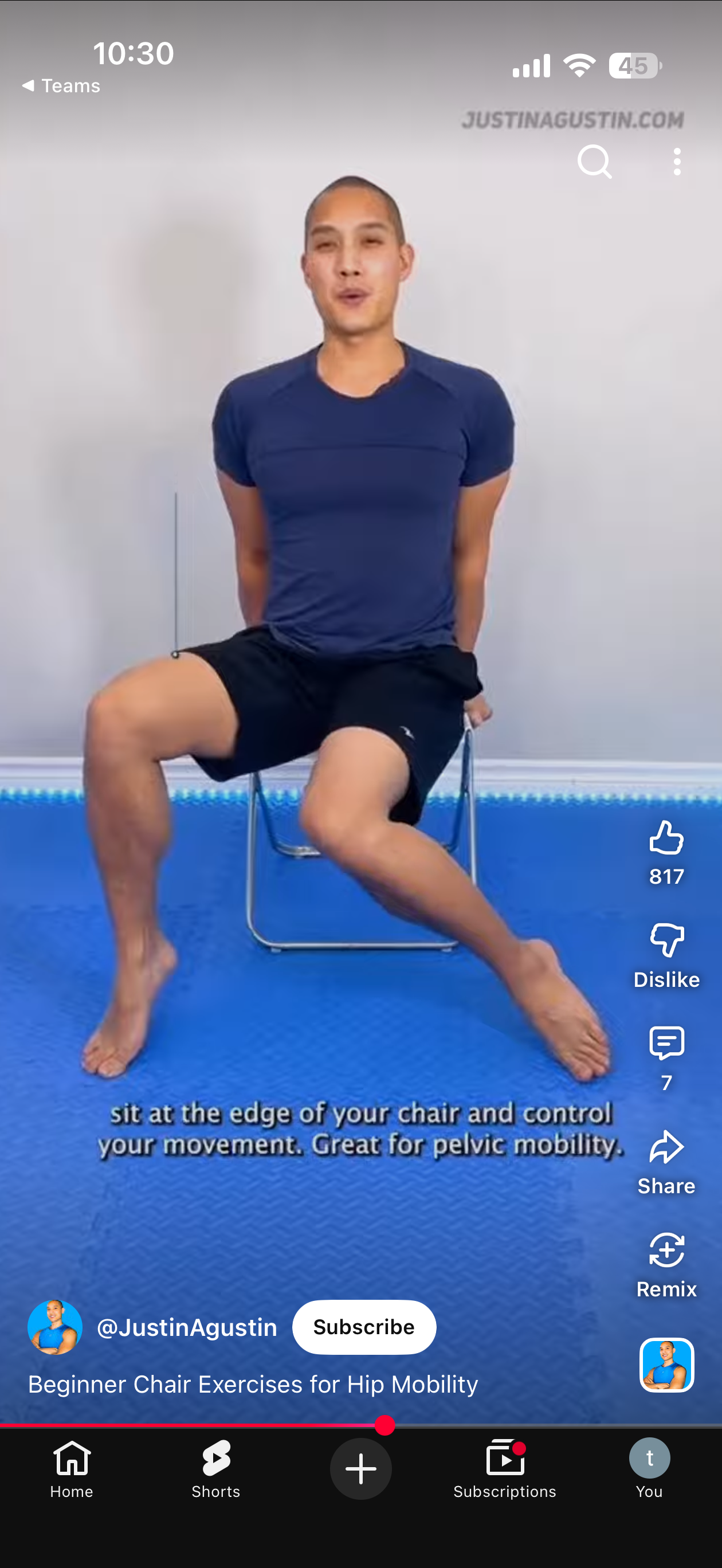 Left Leg Internal Rotation